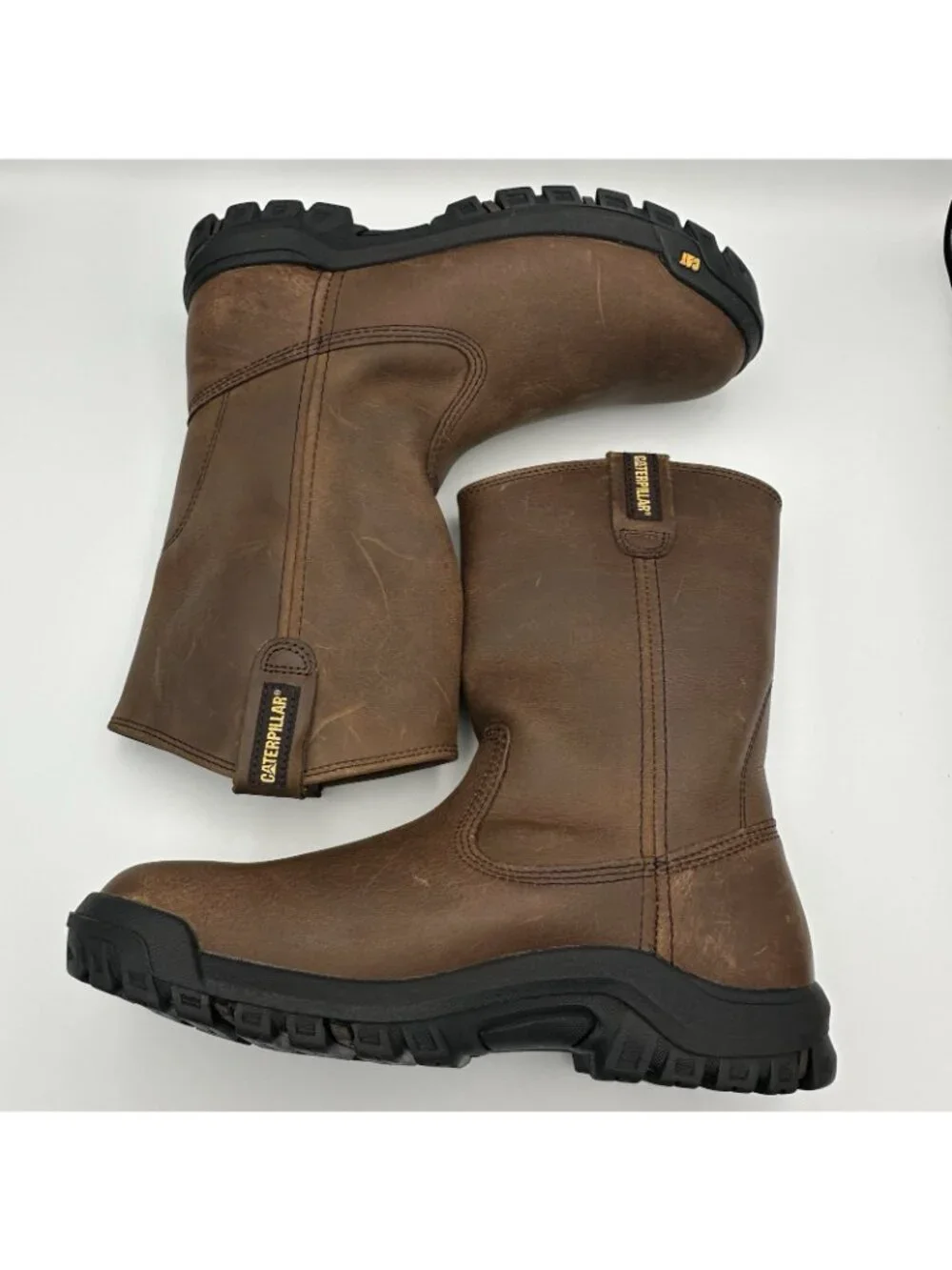 Caterpillar  Drawbar Men's Size 7.5 US Brown Leather Pull-On Work Boots F2892-18